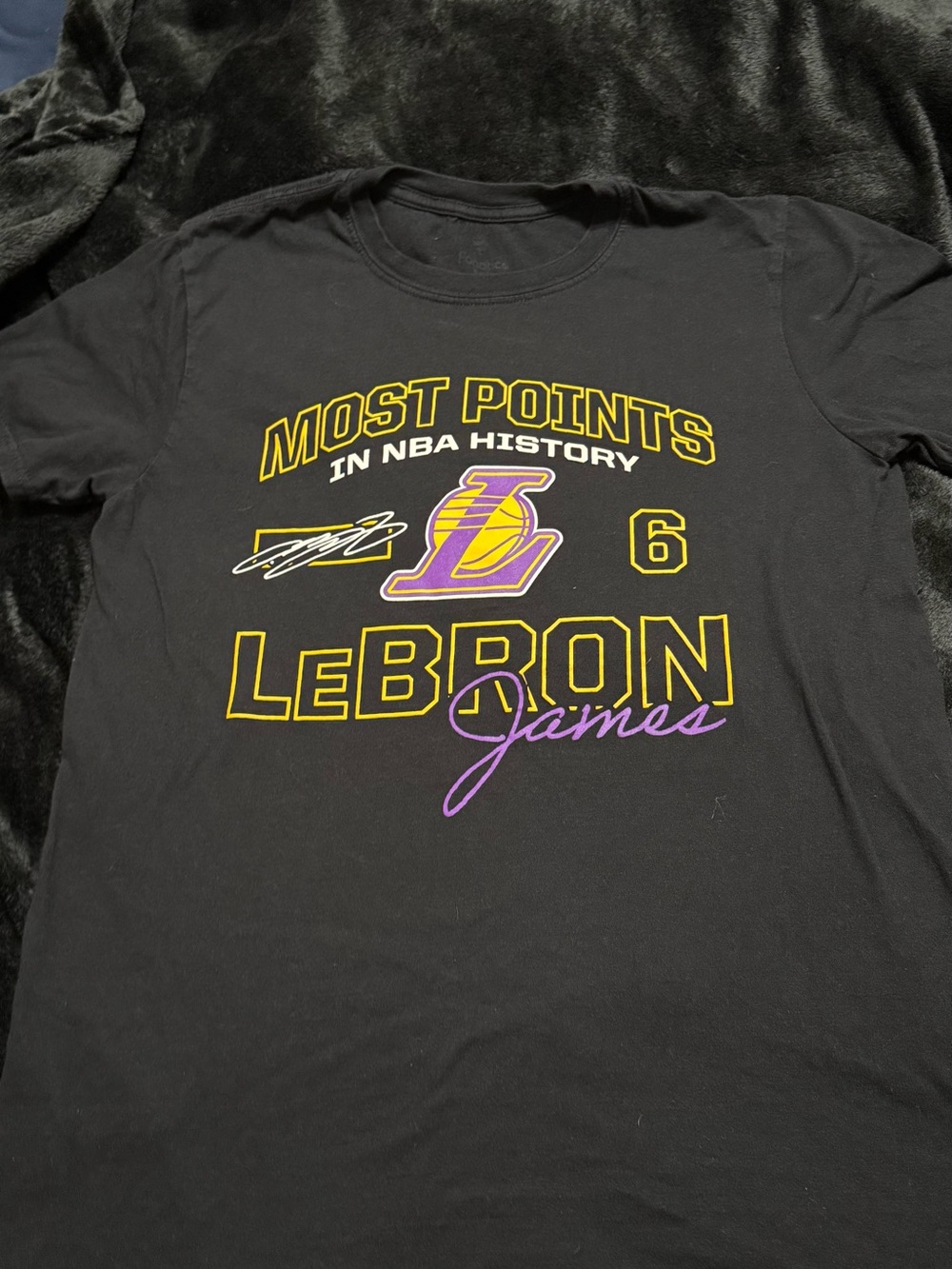 Fanatics Black LeBron James Los Angeles Lakers 'Most Points in NBA History' Tee